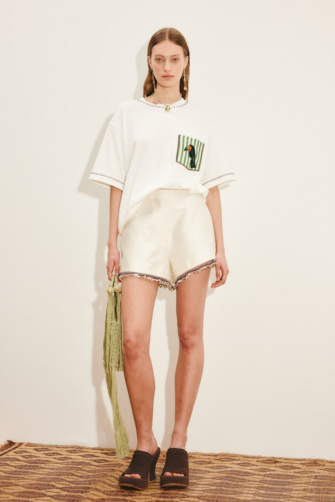 Toucan Tango Embroidered Pocket Tee - Alemais