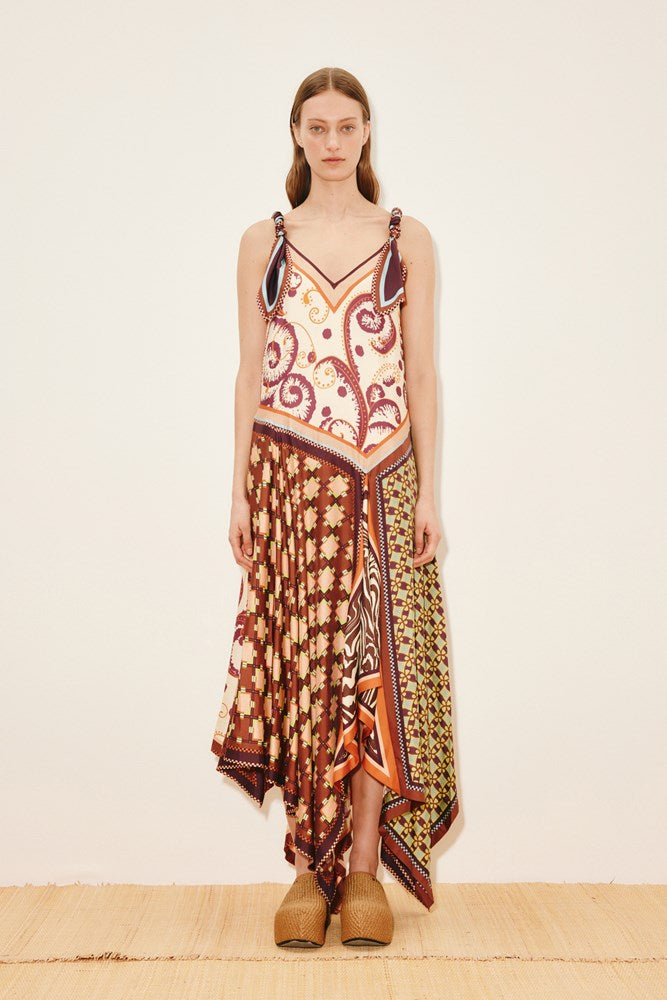 Wilson Silk Midi Dress - Alemais