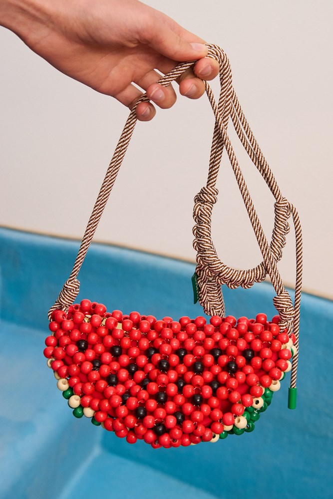 Wood Bead Watermelon Mini bag - Alemais