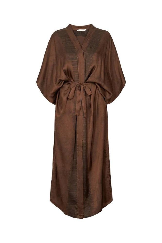 Alesandra Kimono Dress Brown