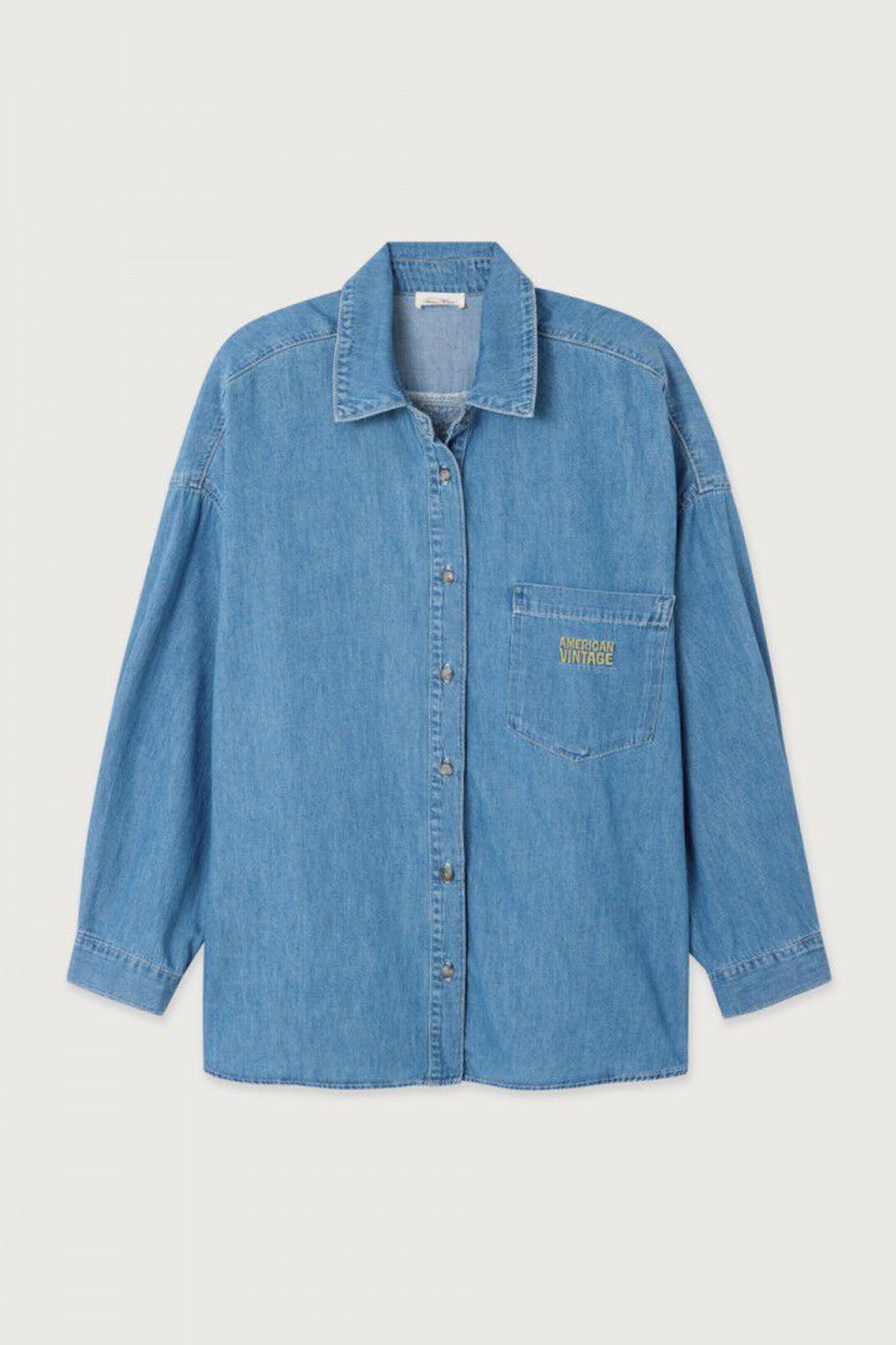 Izeway Denim Shirt - Medium Blue - American Vintage