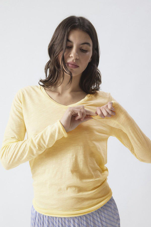 Jacksonville Long Sleeve T-Shirt - Vintage Vanilla - American Vintage