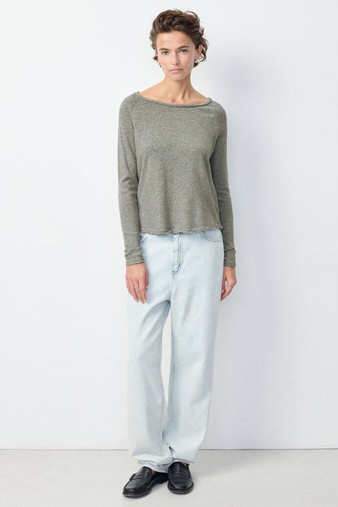 Sonoma Long Sleeve T-Shirt - Heather Grey - American Vintage