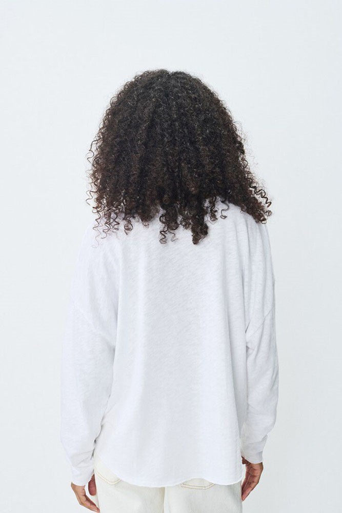Sonoma V-Neck Long Sleeve T-Shirt - White