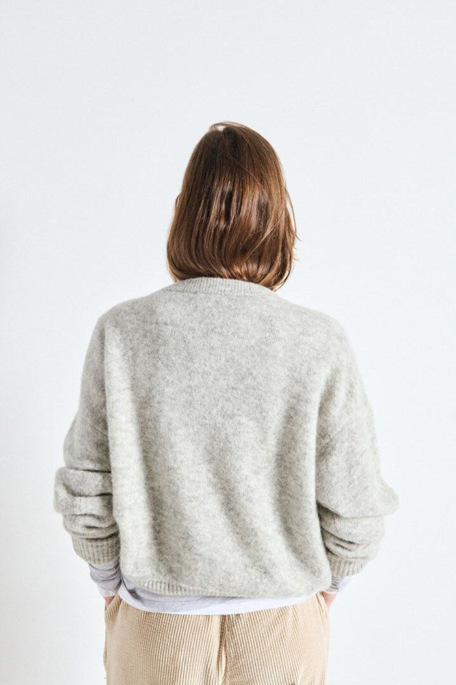 Vitow Jumper - Light Grey Melange - American Vintage