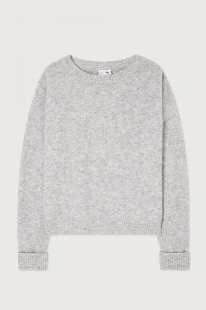 Vitow Jumper - Light Grey Melange - American Vintage