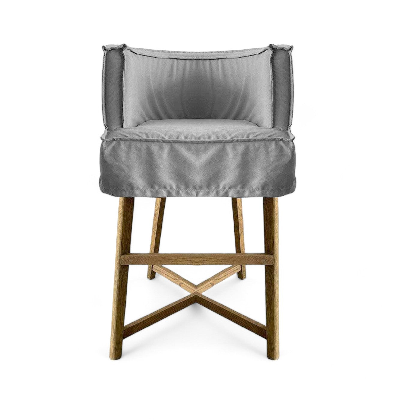 Americana Bar Stool - Light Grey Canvas