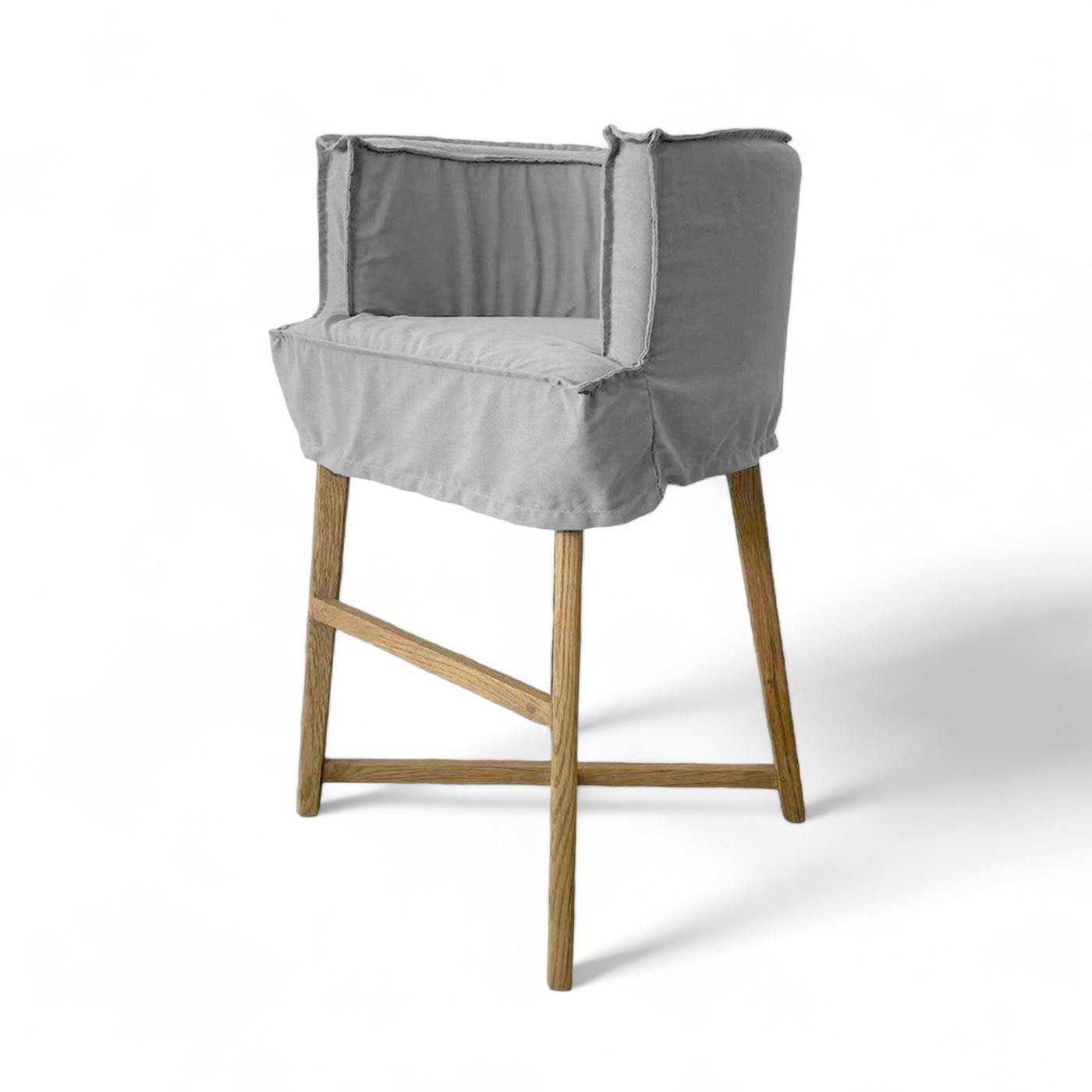 Americana Bar Stool - Light Grey Canvas