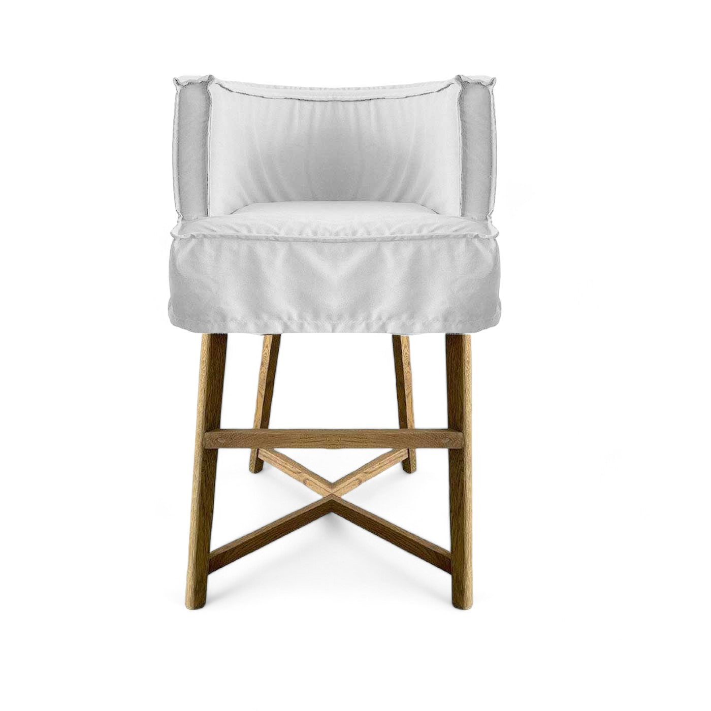 Americana Bar Stool - White Canvas