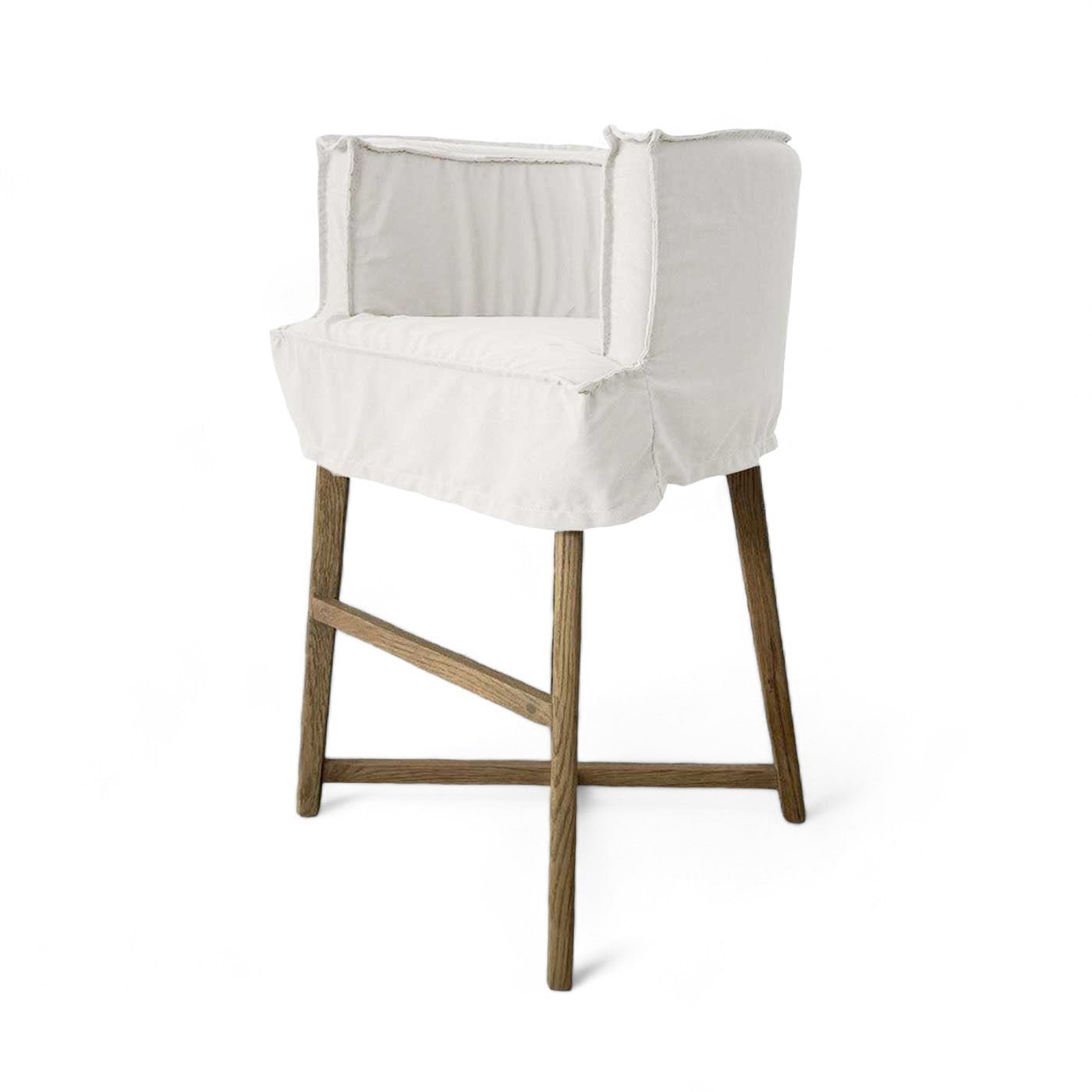 Americana Bar Stool - White Canvas