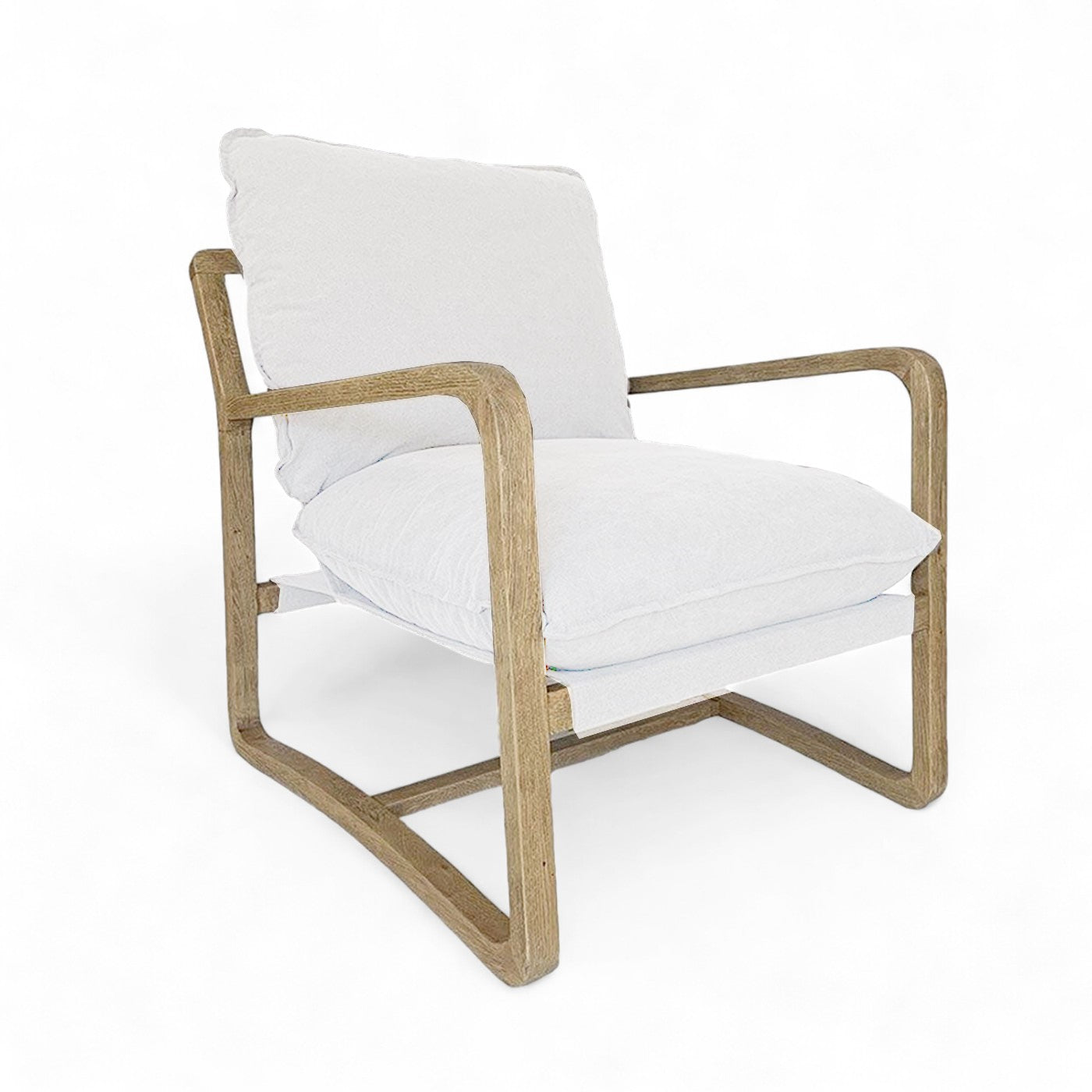 Andreas Canvas Occasional Chair White