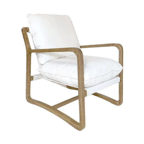 Andreas White Canvas Occasional Chair