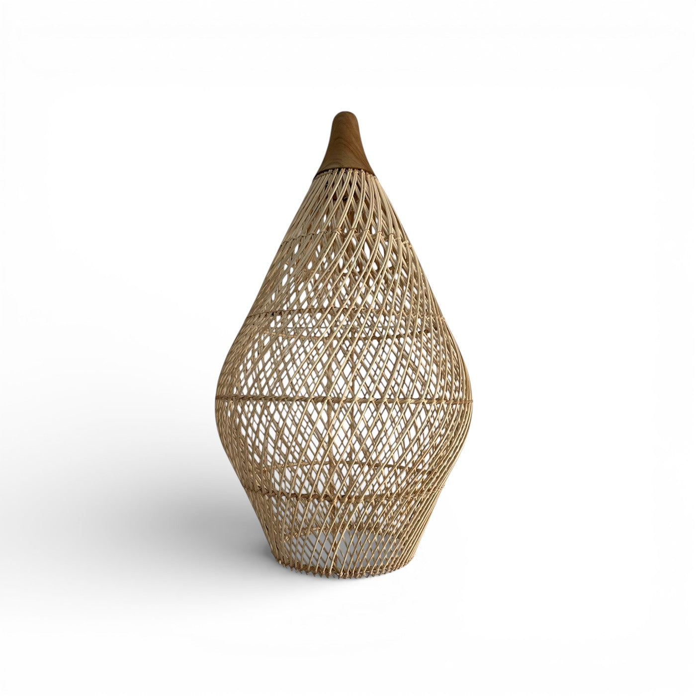 Arbor Rattan & Teak Pendant - Large