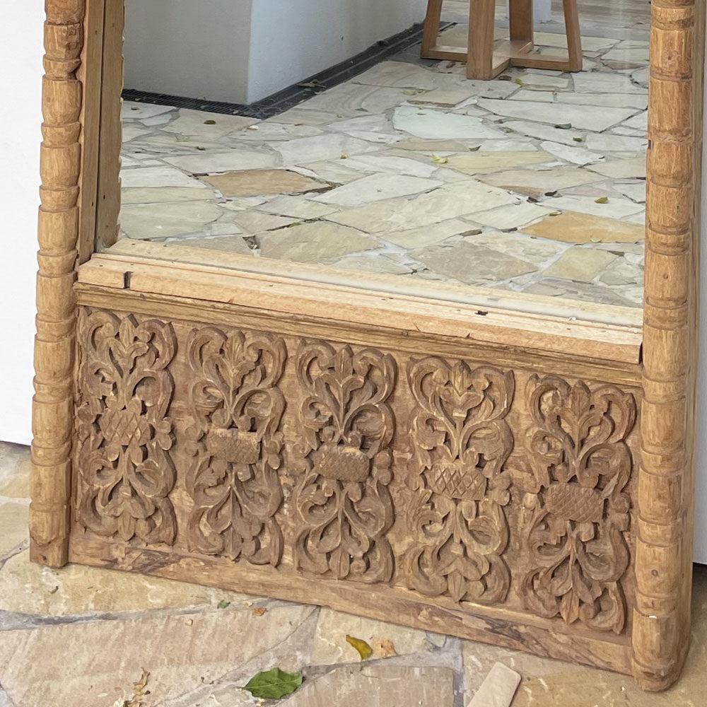 Arch Carved Indian Mirror - Raw