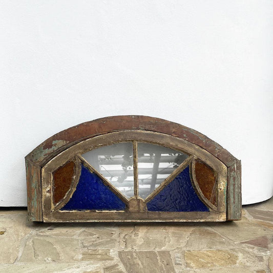 Arch Ventilator With Glass - Blue & Orange