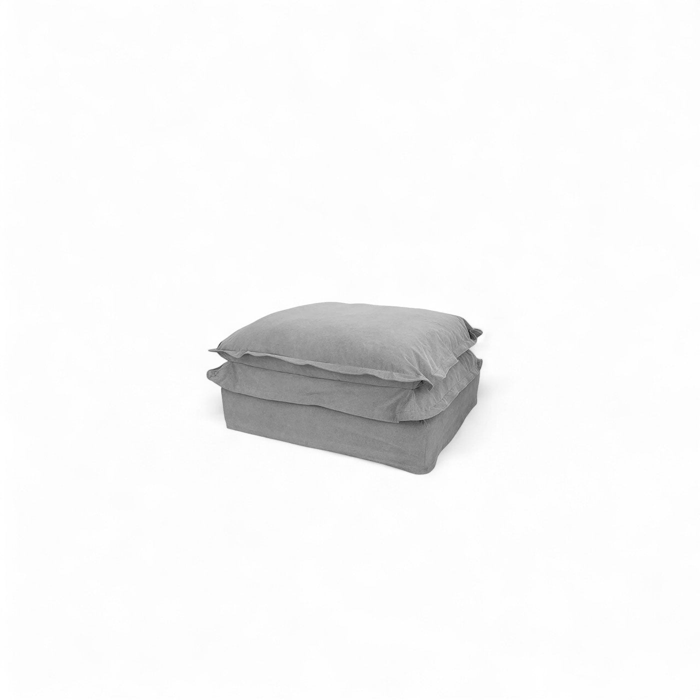 Arizona Ottoman - Light Grey Canvas