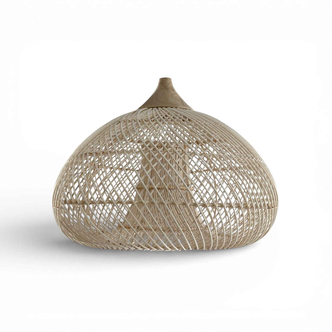 Avoca Rattan & Teak Timber Pendant