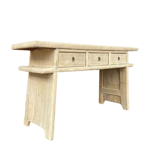 Ayden Elm Console Table with Drawers-St Barts