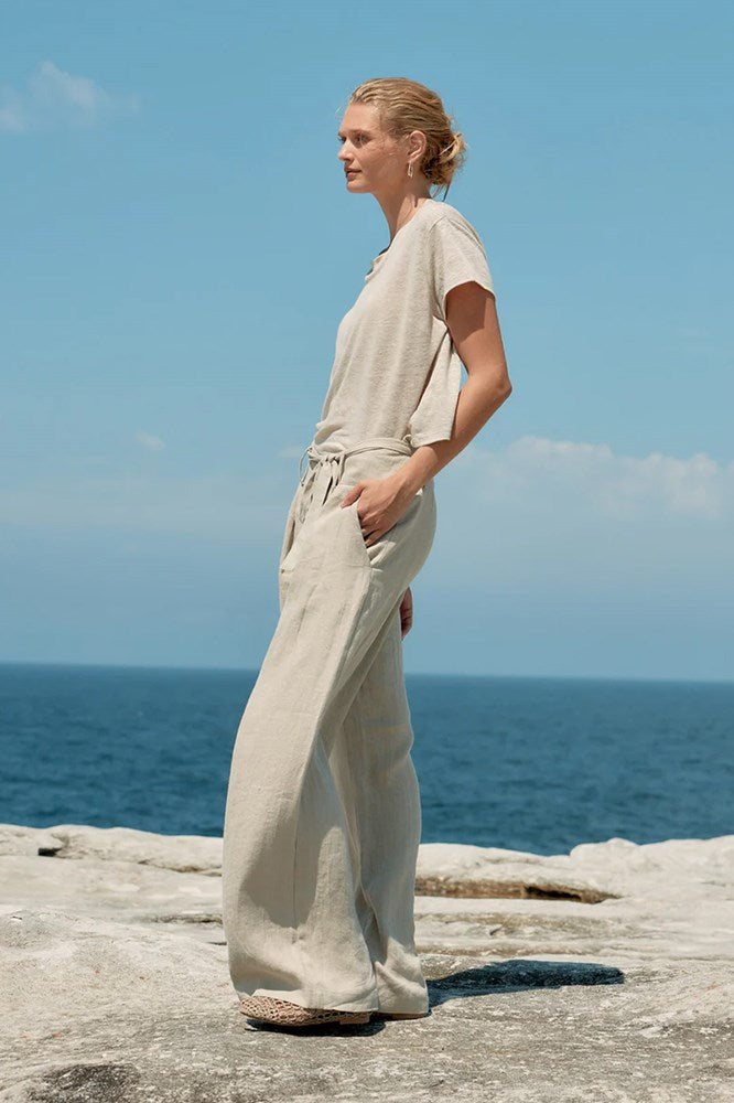 Baby Linen Tee - Natural