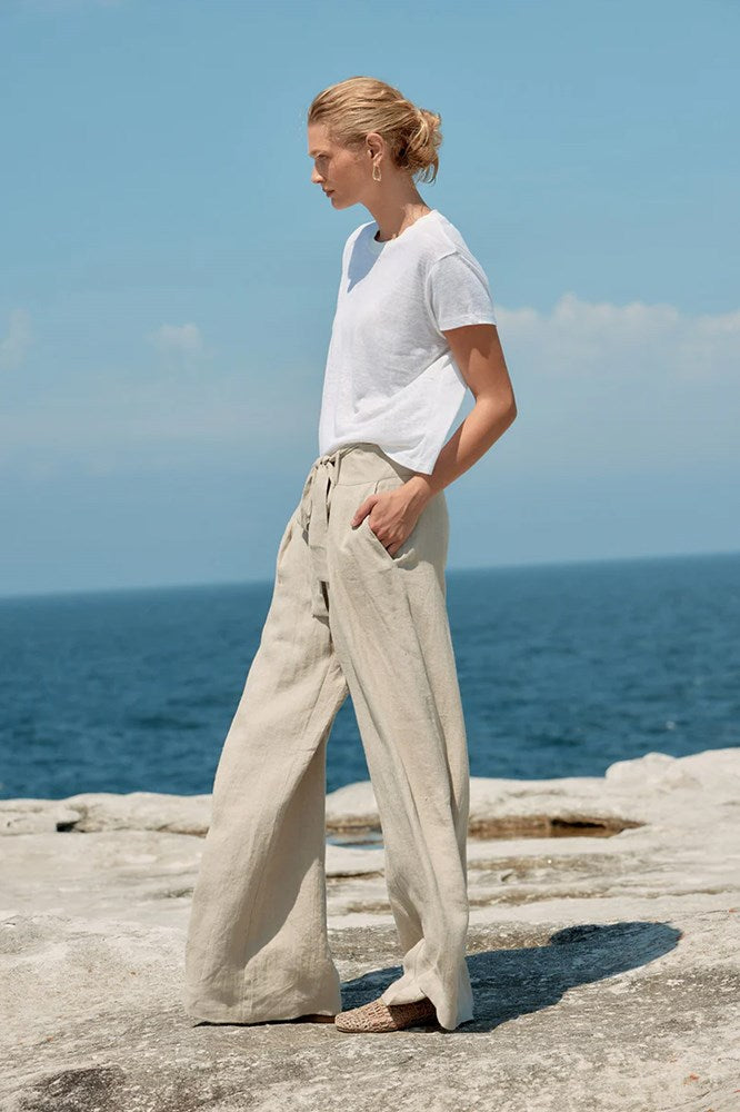 Baby Linen Tee - White