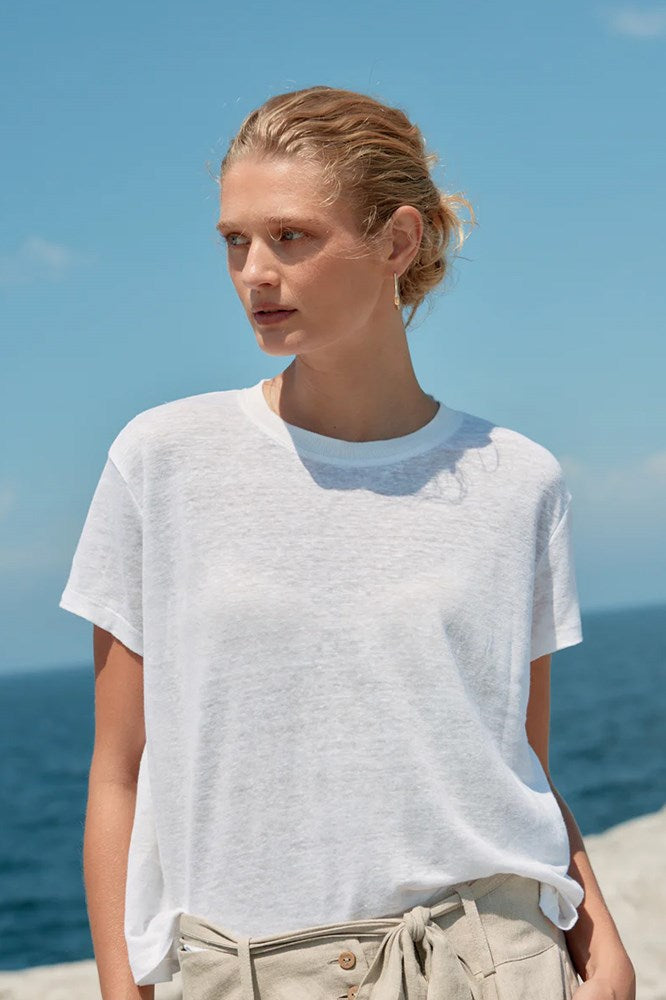Baby Linen Tee - White