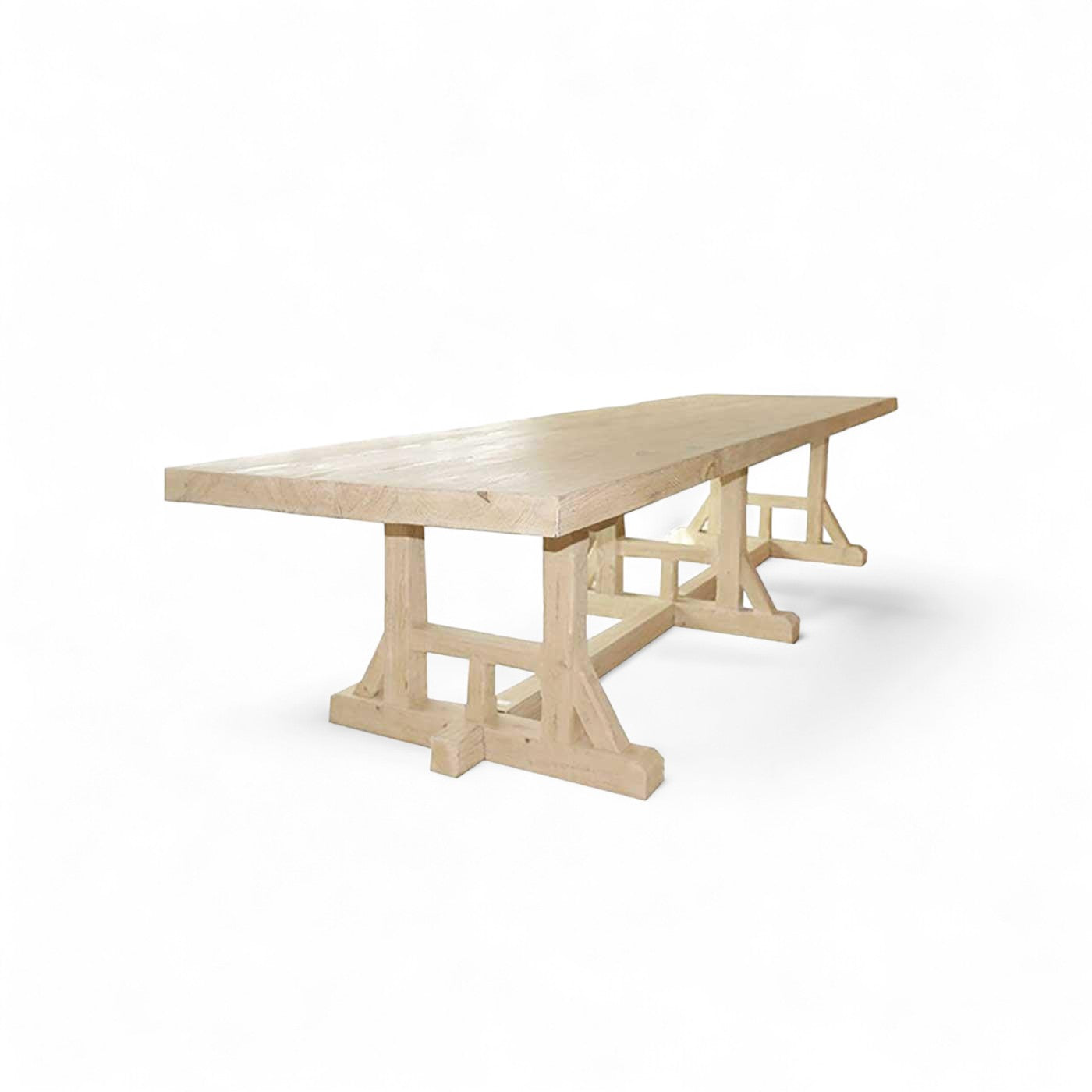 Banquet Rustic Timber Dining Table 3.2m Seats 8-10