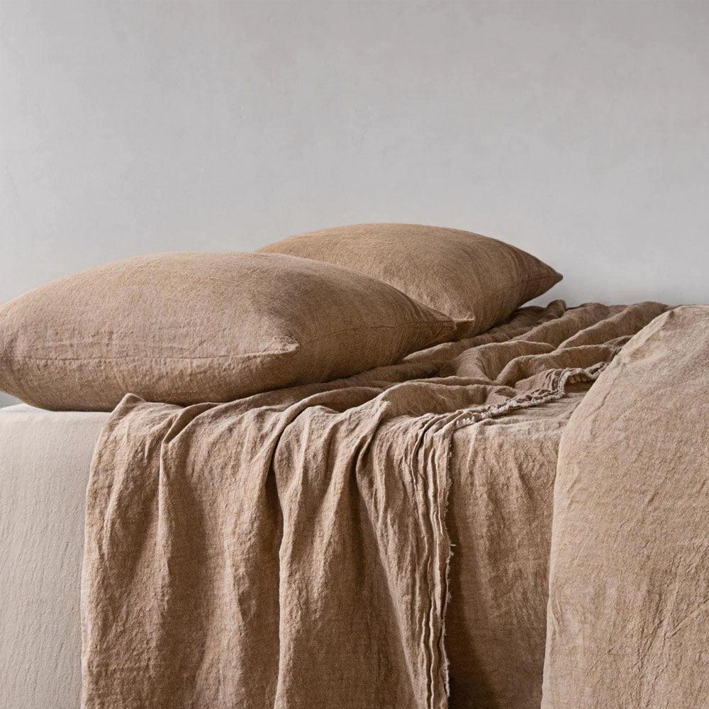 Basix Linen Pillowcase - Brun