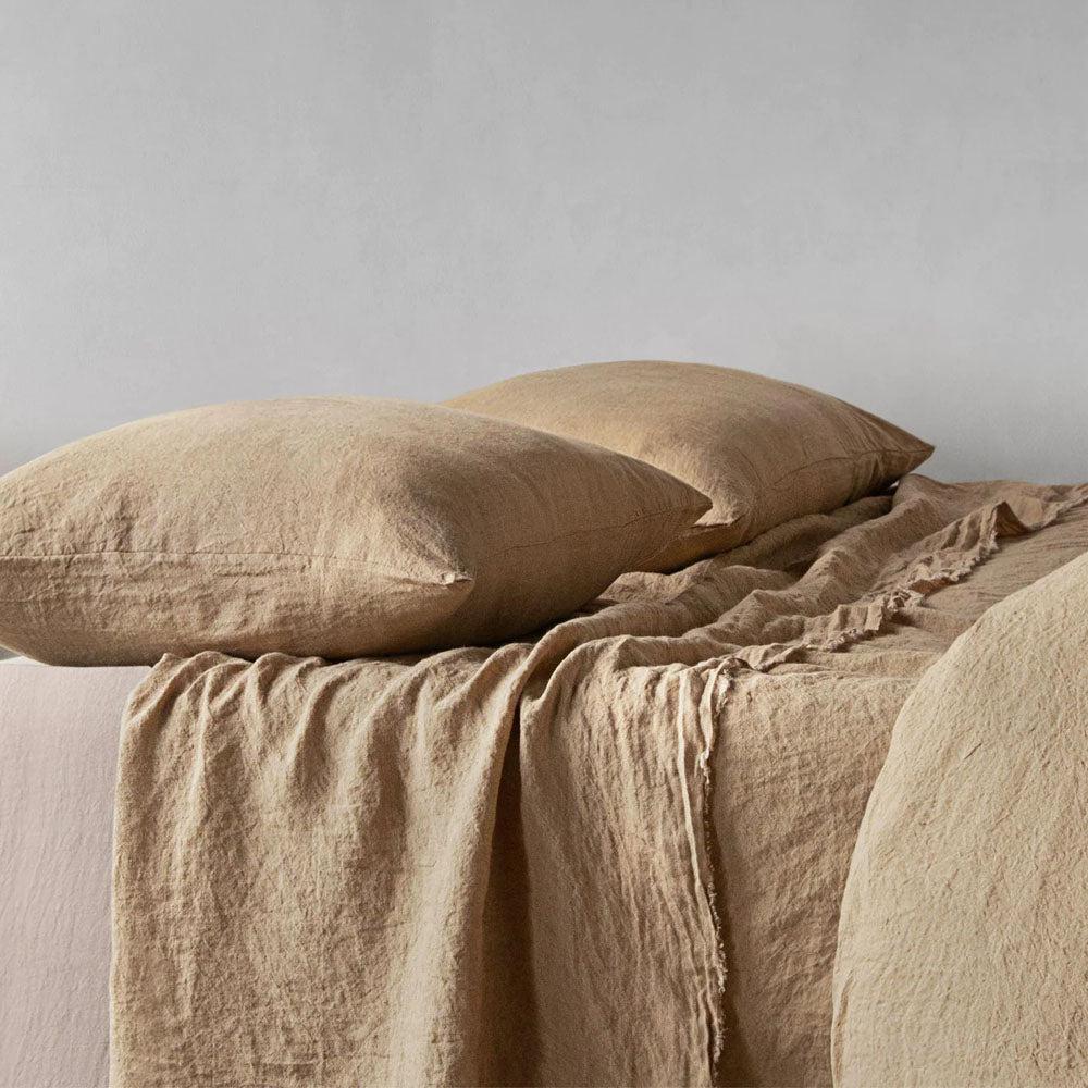 Basix Linen Pillowcase - Carmel