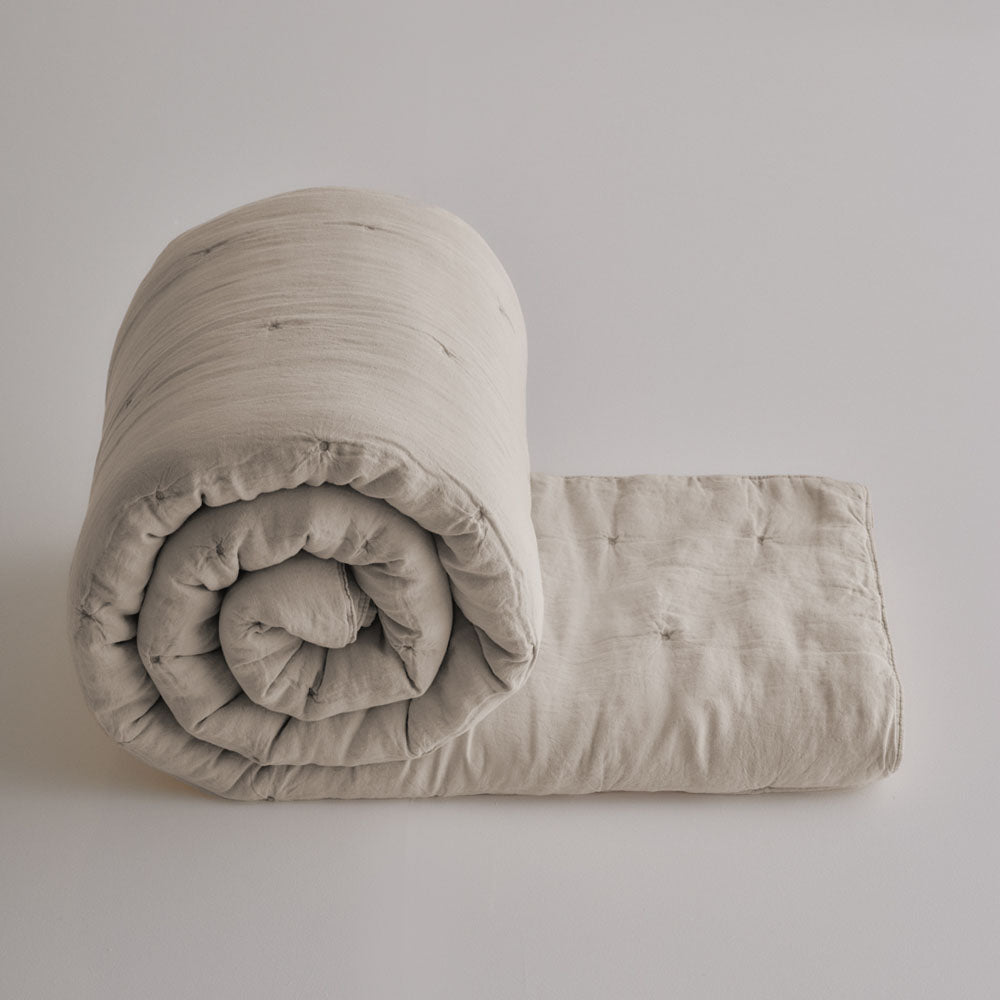 Basix Linen Quilt - Sable
