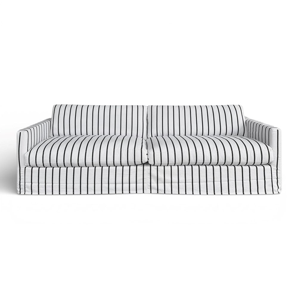 Beaumont Sofa 2.8m - White & Black Stripe