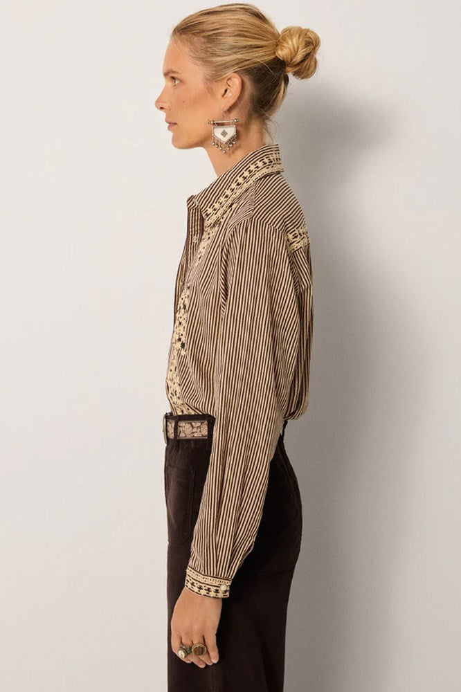 Bebo Blouse - Cohiba Tobbaco