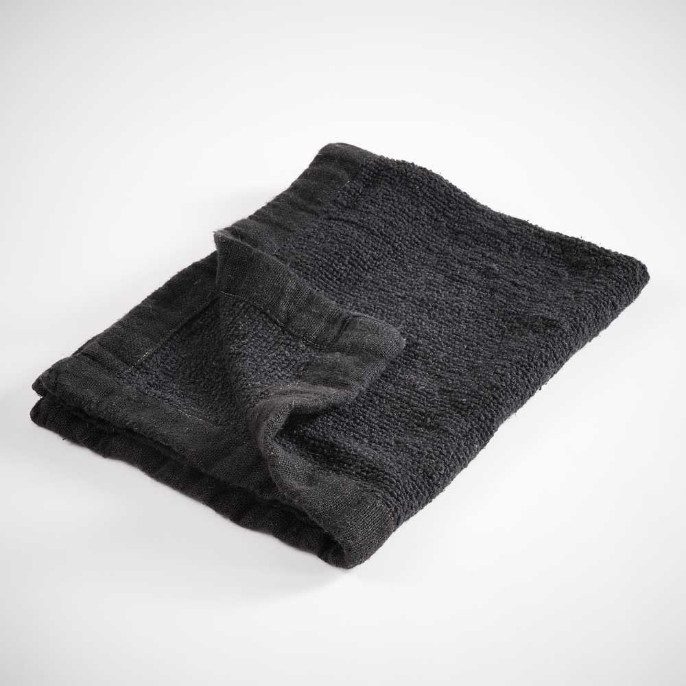 Bedouin Linen Bathmat - Black