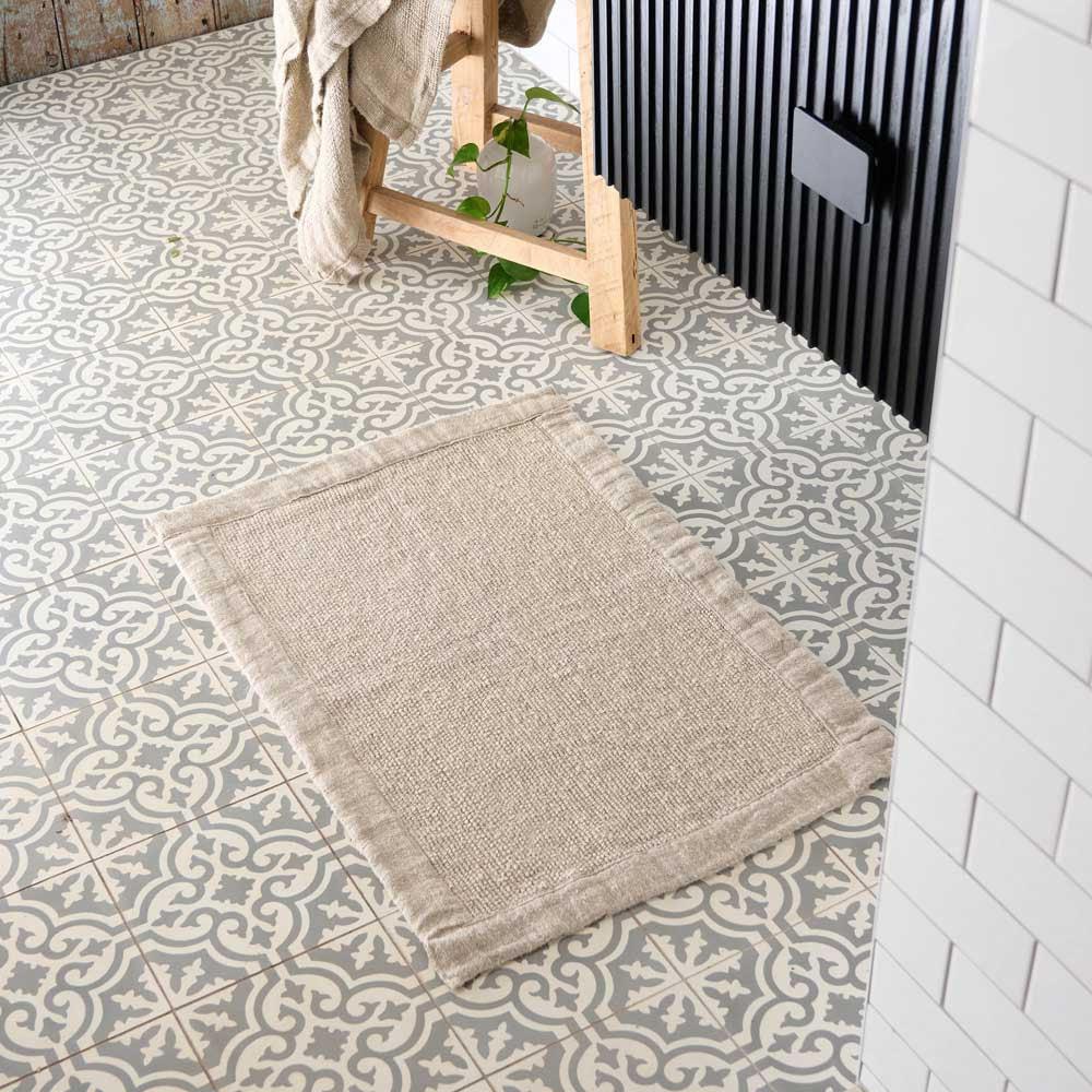 Bedouin Linen Bathmat - Natural