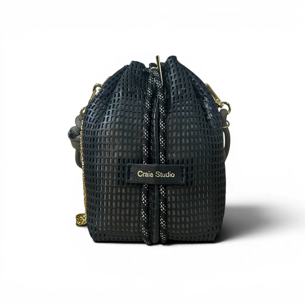 Bibi Perforated Leather Bag - Noir