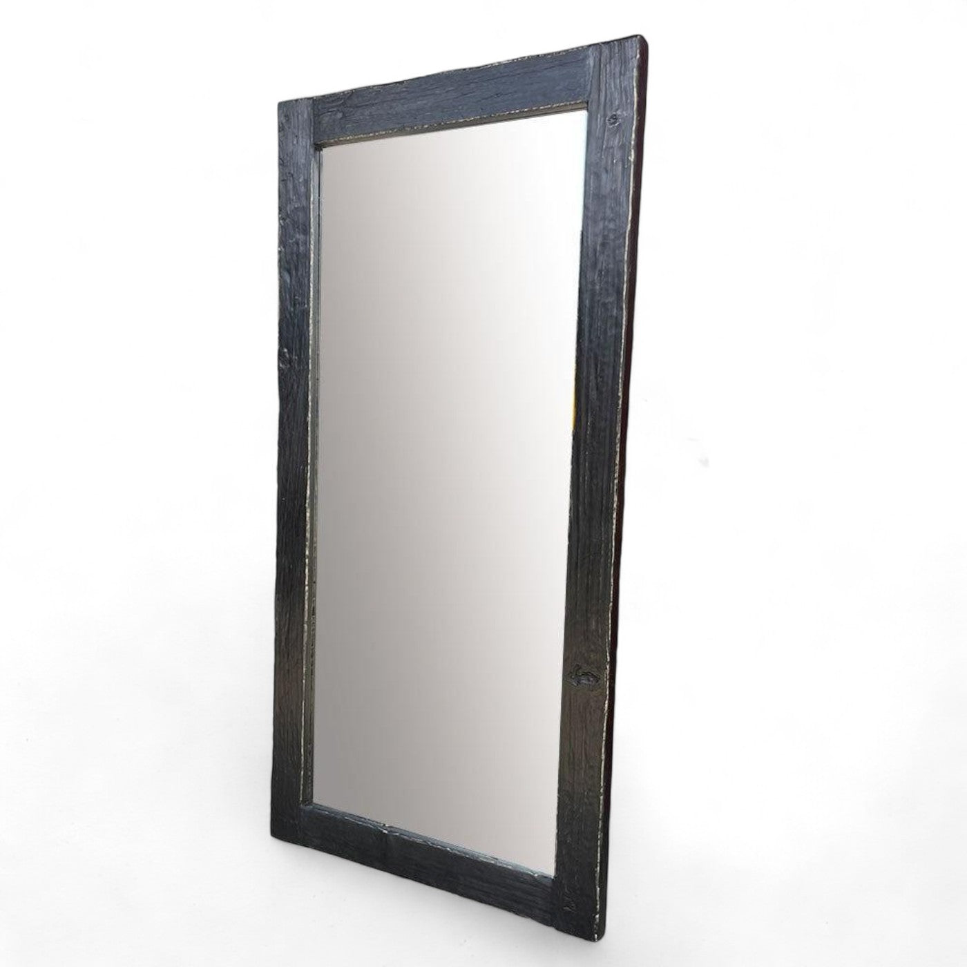 Black Distressed Elm Full Length Mirror - Large