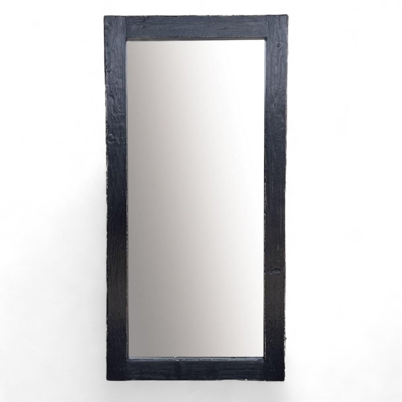 Black Distressed Elm Full Length Mirror - Large