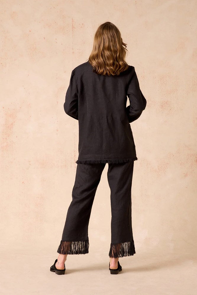 Black Fringe Jacket
