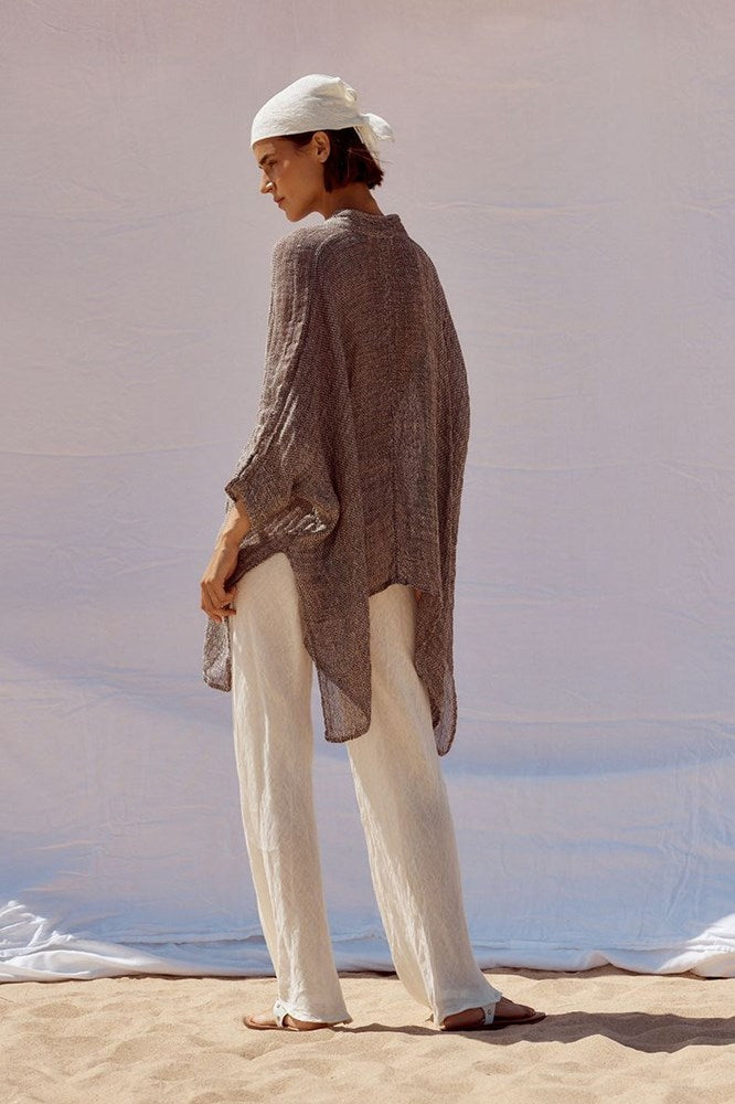 Estilo Emporio-Boa Shirt - Rete Chocolate-Tops-st-barts-brisbane-goldcoast-cabarita-southport