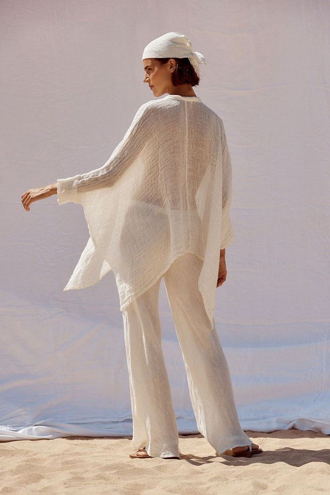 Estilo Emporio-Boa Shirt - Rete Panna-Tops-st-barts-brisbane-goldcoast-cabarita-southport