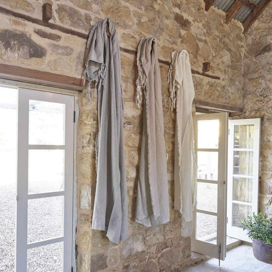 Boho Linen Curtain - Natural