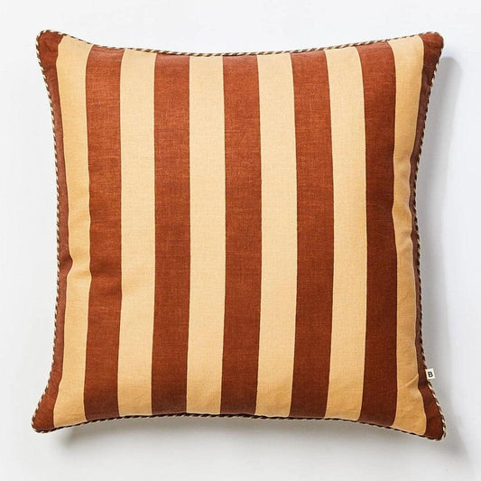 Bold Stripe Cushion - Cocoa