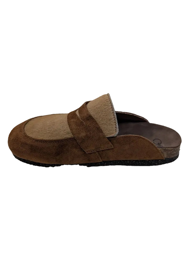Bosabo Velours Slide - Cognac