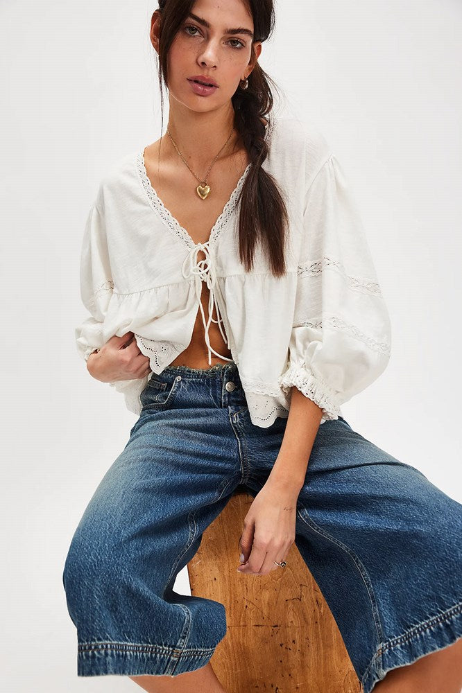 Bowie Reversible Top - Ivory