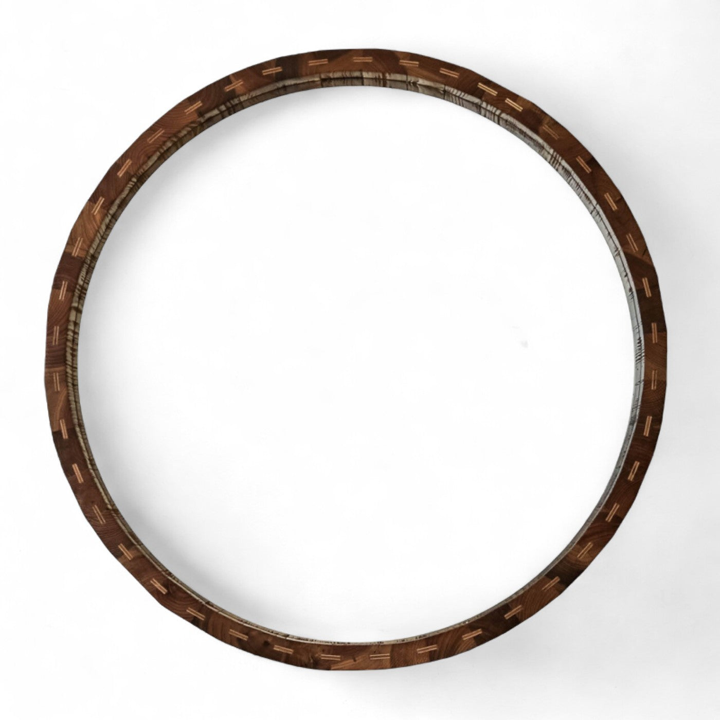 Brooklyn Round Timber Mirror - Large