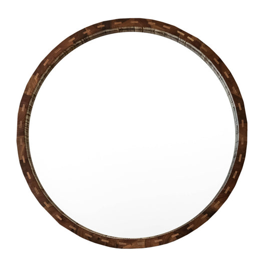 Brooklyn Round Timber Mirror - Large