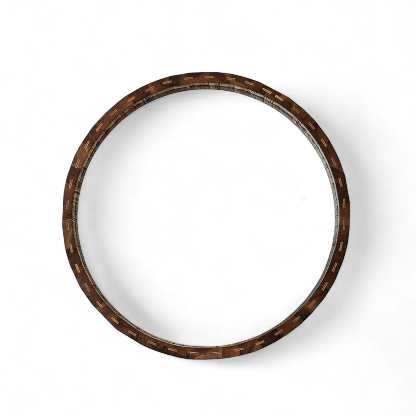 Brooklyn Round Timber Mirror - Medium