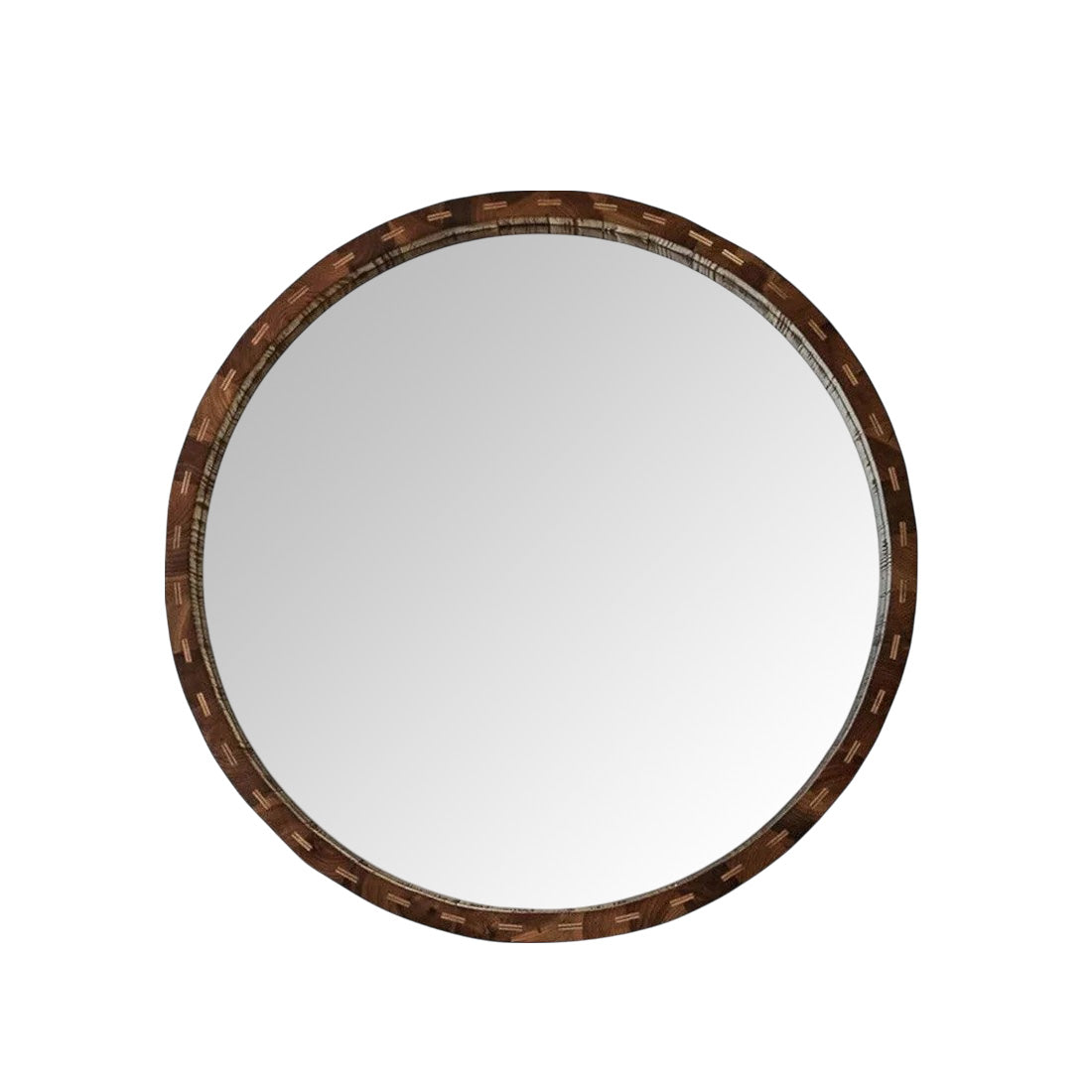 Brooklyn Round Timber Mirror - Medium