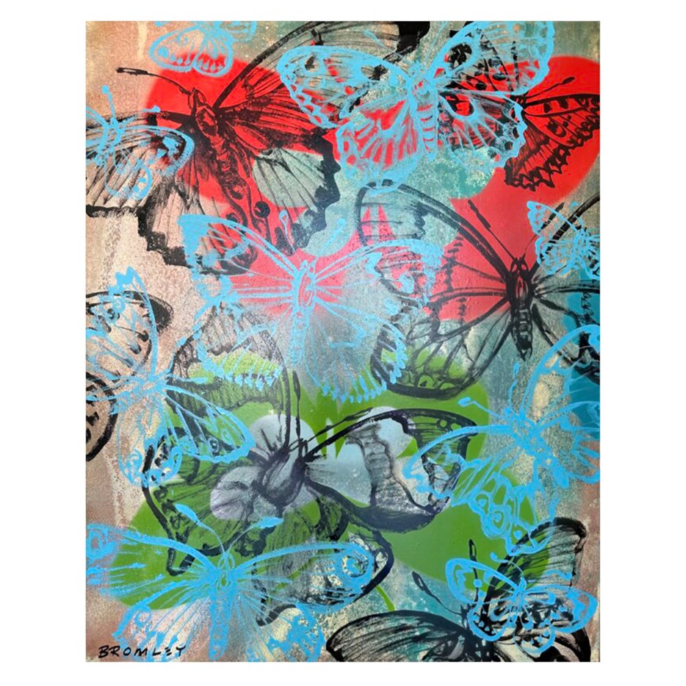 Butterflies Red and Green