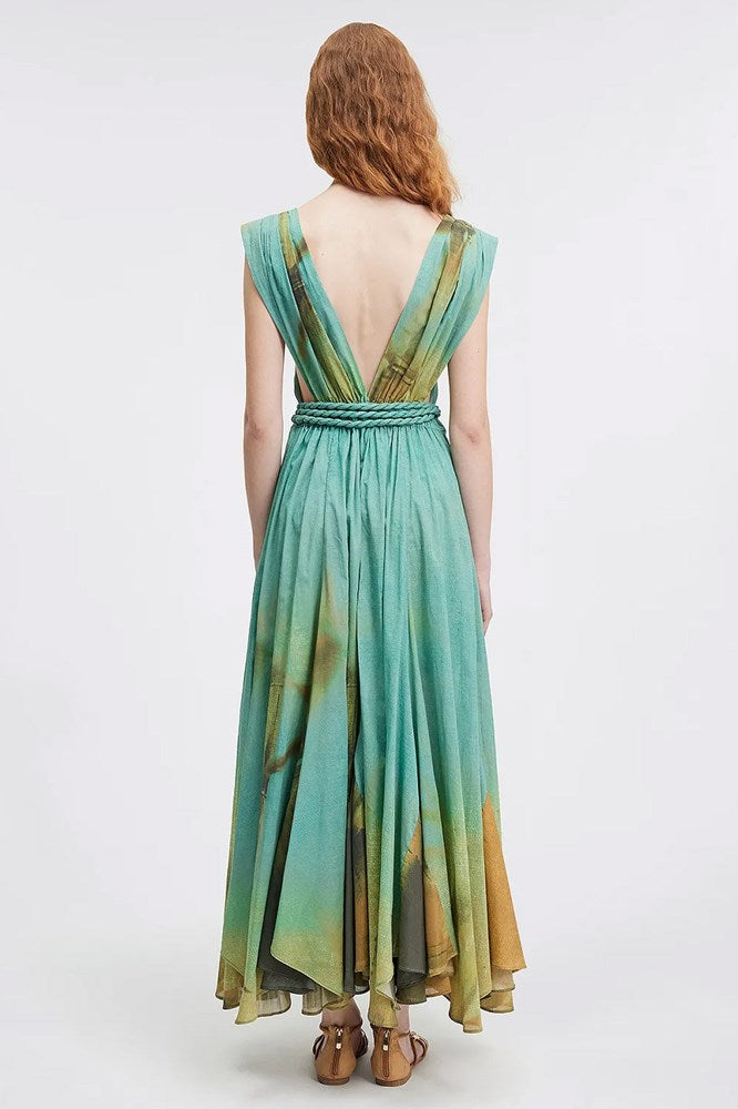 Byllos Dress - Rainfall Bamboo Green