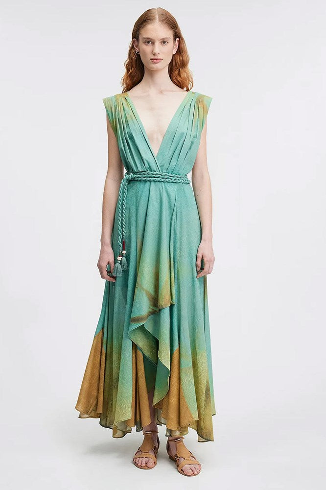 Byllos Dress - Rainfall Bamboo Green